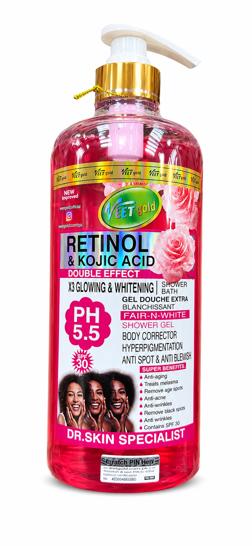 Veetgold Retinol & Kojic Acid Shower Gel