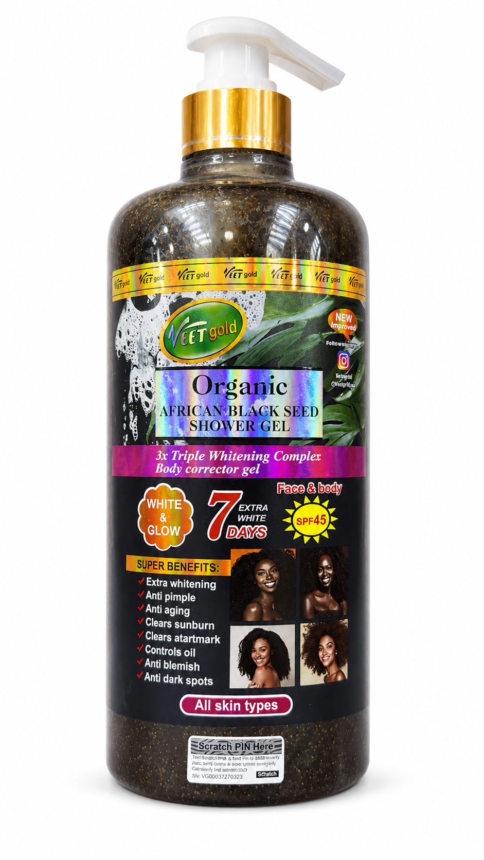 Veetgold Organic African Black Seed Shower Gel