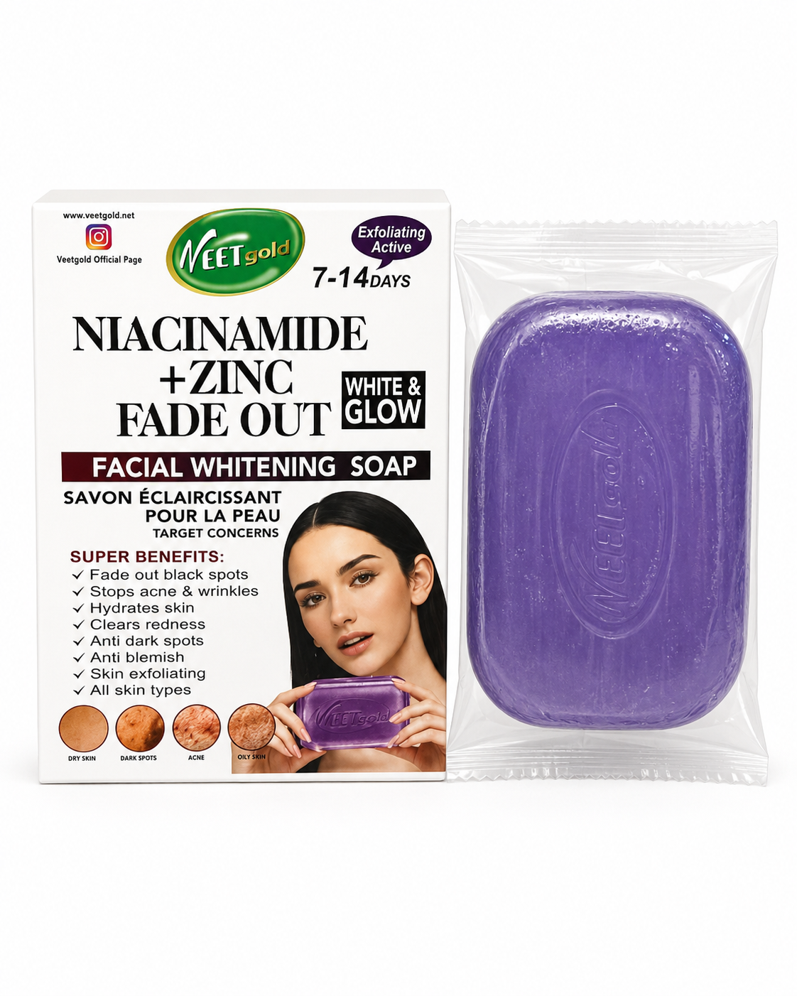 Veetgold Niacinamide & Zinc Face Soap